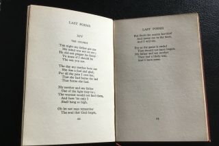 Last Poems by A E Housman - 1937 - Preface to the First Edition Mayflower Press 5