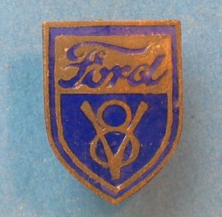 34 Vintage Ford V8 Car Auto Enamel Lapel Badge Pin
