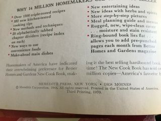 Vintage Better Homes & Gardens Cook Book 5 Ring Binder 1970 3rd Printing EUC 4