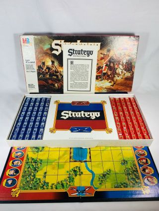 Vintage 1986 Stratego Milton Bradley Military Strategy Board Game 100 Complete