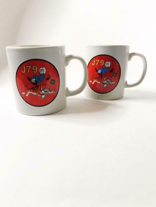 General Electric J79 " Tiger By The Tail " Mug Vintage Coffee Cup Coloroll England