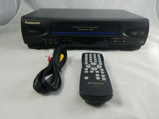 Panasonic Pv - V4522 4 Head Hi - Fi Stereo Vcr Video Cassette Recorder W/remote