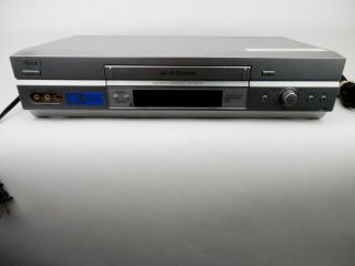 Sony Slv - N750 Vcr Video Cassette Recorder Vhs Player 4 Head Hifi Cleaned