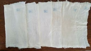 6 Vintage Curity Cotton Gauze Diapers