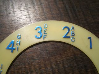 Vtg.  Mountain Bell Rotary Dial Bell Telephone Phone Face Plate Large Numbers 4