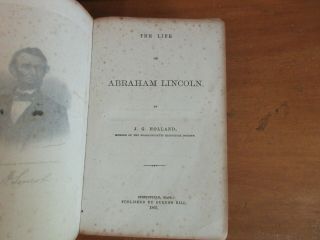 Old LIFE OF ABRAHAM LINCOLN Book 1866 CIVIL WAR US PRESIDENT BIOGRAPHY MILITARY 3