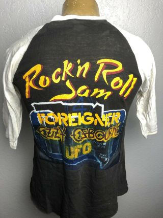 Vintage 1982 Foreigner Ozzy Osbourne Ufo Florida Concert Shirt Raglan Sz Medium
