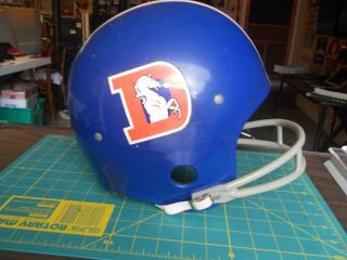 Vintage Denver Broncos Hnfl Rawlings Football Helmet Classic Logo 1970 