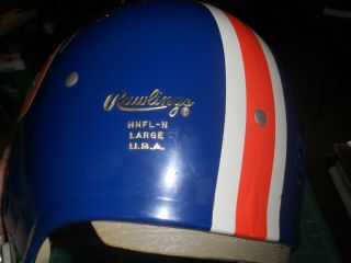 Vintage Denver Broncos HNFL Rawlings football helmet Classic logo 1970 ' s LARGE 6