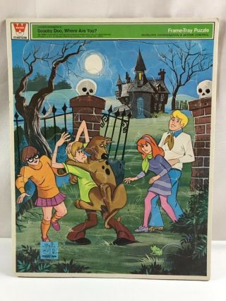 Vintage Whitman Scooby Doo Where Are You Children’s Frame Tray Puzzle 1972