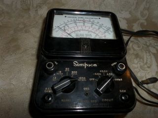 Vintage " Simpson " Vacuum Tube Voltmeter