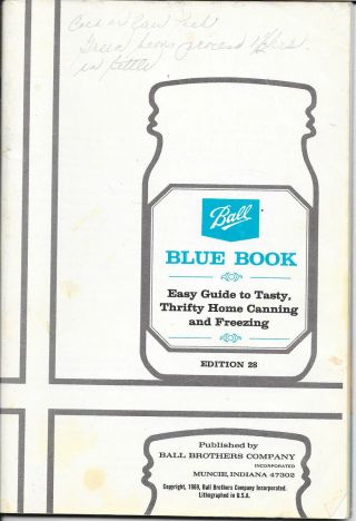 Ball Blue Book Mason Jar Canning Guide Cook Main Dish Recipe Meal Home Can Idea