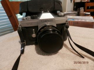 Canon Tx 35 Mm Camera W/ Canon 50mm Lens And Case