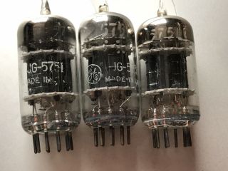 Trio (3) Strong 1954 Ge 14mm Black Plate D Getters 5751 Tubes 12ax7 Jg - 5751