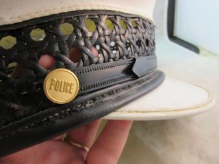 Vintage 1960 ' s Cincinnati P.  D. ,  cap hat.  Brass buttons 5