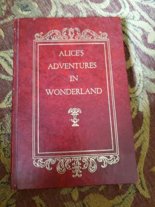 C1970 Alice’s Adventures In Wonderland John Tenniel Lewis Carroll Red Hardcover