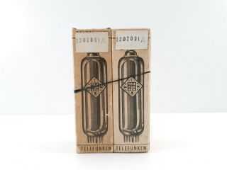 2 X 5965 TELEFUNKEN TUBES WITH MATCHED PAIR NOS C27 E 2