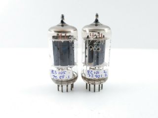 2 X 5965 TELEFUNKEN TUBES WITH MATCHED PAIR NOS C27 E 5