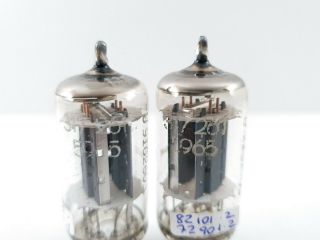 2 X 5965 TELEFUNKEN TUBES WITH MATCHED PAIR NOS C27 E 6