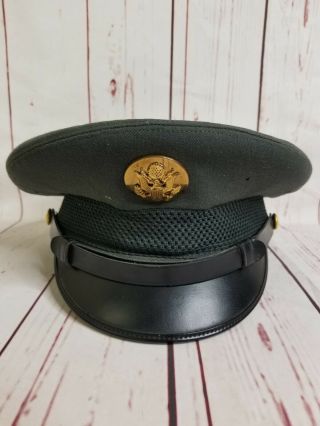 Vtg Us Army Wool Eagle Insignia Bancroft Hat Pin Military Cap Badge 7 1/4