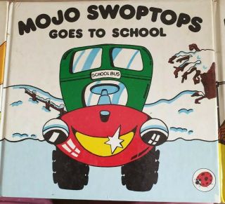 Mojo Swoptops Goes To School,  Keeps His Cool,  Gets All Mixed Up.  Vintage Ladybird 3