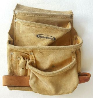 Mcguire - Nicholas Workwear Tool Pouch Bag - Brown Leather - Vtg - Roofer Electrition - 2