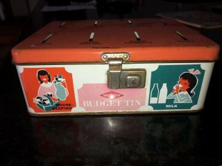Vintage WILLOW Budget Tin - Money Box 3