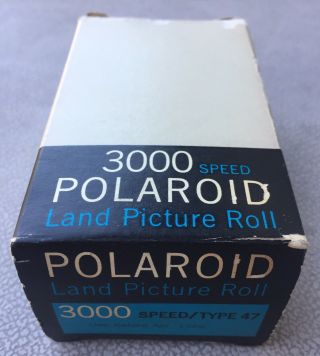Vintage Black & White Polaroid 3000 Speed Land Picture Roll Type 47 Film 1966