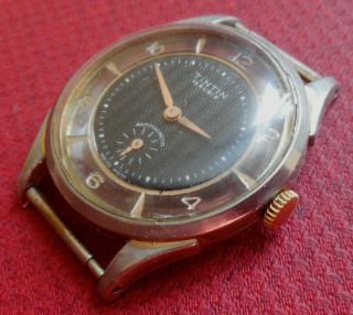 Vintage 1950s Tintin 15 Jewels Swiss Watch Running Wristwatch