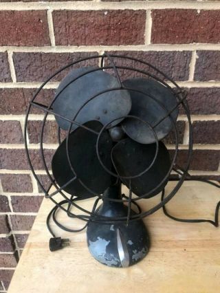 Old Vintage Electric Oscillating Table Top Fan