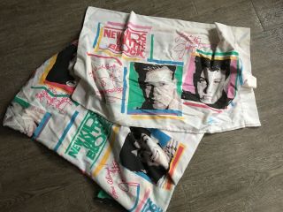 Kids On The Block Twin Size Fitted Bed Sheet & Pillow Case Vtg 1990 Nkotb