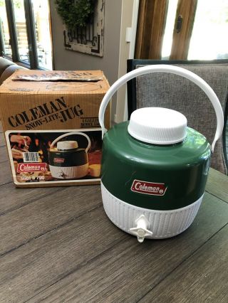 Vintage Coleman Model 5501 Snow - Lite 1 Gallon Jug W/cup Complete