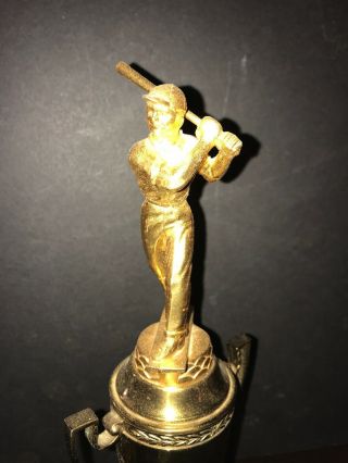 Vintage Baseball Trophy,  Metal,  Marble,  12 Inches 3