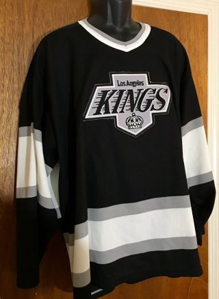 Authentic XL CCM Maska LA Los Angeles Kings 90s Vintage Hockey Jersey 4