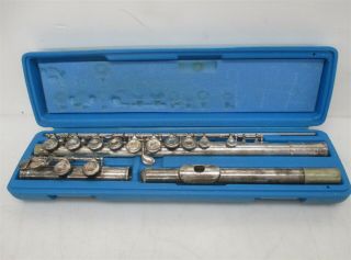 Bundy Selmer Usa Vintage Student Flute Sn 281936 W/ Case