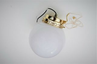Vintage Hunter Fan Light Kit - Parts 5.  5 " Glass Globe W/ Bright Brass Fitter