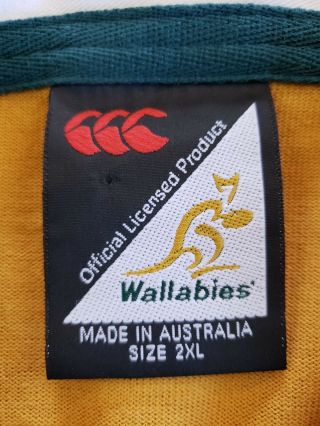 Vintage Rugby Union Shirt mens XXL Canterburry wallabies Australia Qantas 90s 4