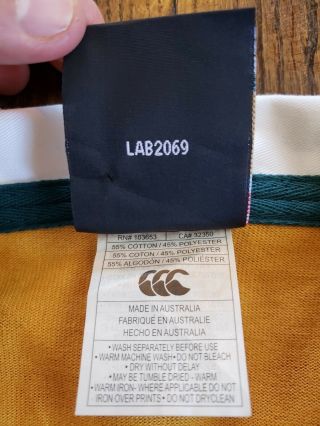 Vintage Rugby Union Shirt mens XXL Canterburry wallabies Australia Qantas 90s 5