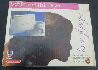 Lady Dazey Soft Bonnet Hair Dryer Model 30001 Vintage 1993 Portable