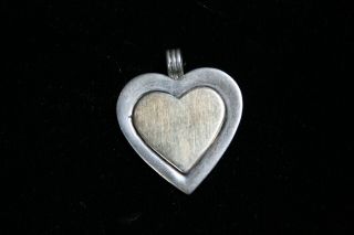 Vintage Tiffany & Co 18k Gold And Sterling Heart Pendant 750/925