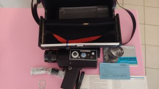 YASHICA 800 electro camera.  shape.  With case 4