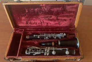 Vintage Boosey Hawkes Wood Clarinet The Edgware Musical Instrument W/ Case