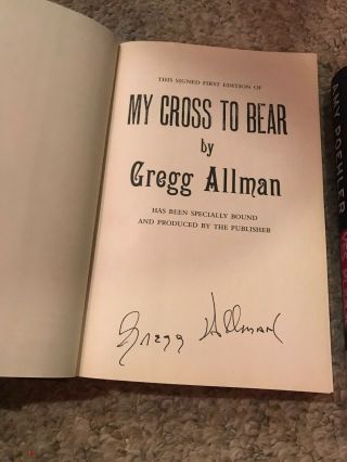 GREGG ALLMAN SIGNED FIRST EDITION MY CROSS TO BEAR BOOK ALLMAN BROTHERS 2