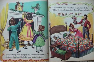 3 Vintage Little Golden Books THE NIGHT BEFORE CHRISTMAS,  SANTA ' S TOY SHOP, 5