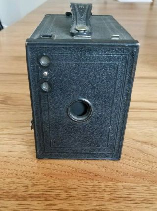 Antique Eastman Kodak Brownie No 2 Model F Box Camera Black