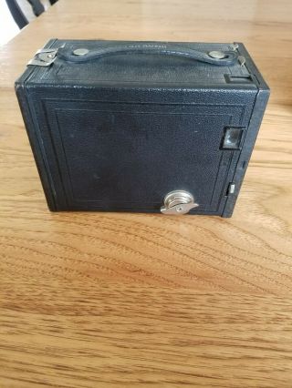 Antique Eastman Kodak Brownie No 2 Model F Box Camera Black 2