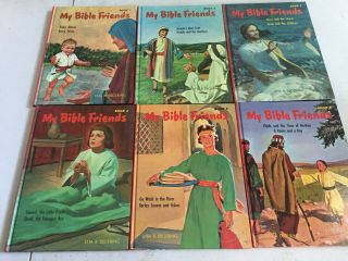 My Bible Friends Etta B.  Degering Books 1,  2,  3,  4,  5,  6 1962 - 1964 Vintage