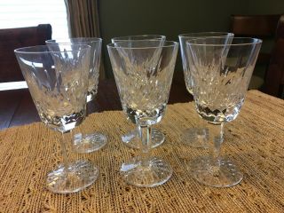 Vtg.  Waterford Crystal Lismore Liqueur Cordial Glasses 3 1/2  Set Of 6 Ireland