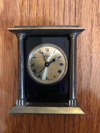 Vintage Swiza 8 Day Wind - Up Alarm Clock.  Swiss Made,  Great