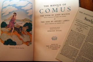 The Masque of COMUS by John Milton Heritage Press,  Sandglass Hardcover Slipcase 2